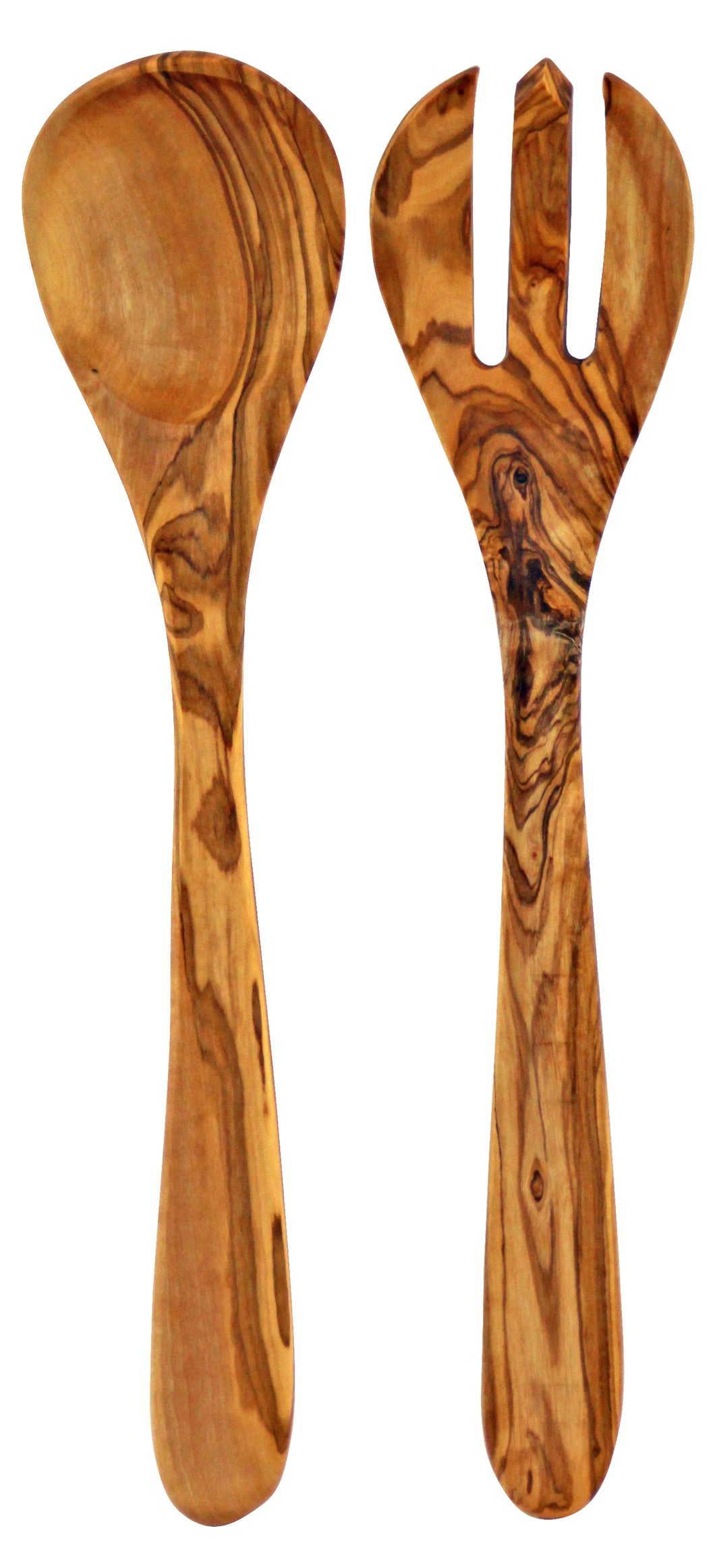 2-Piece Olive Wood Salad Serving Set